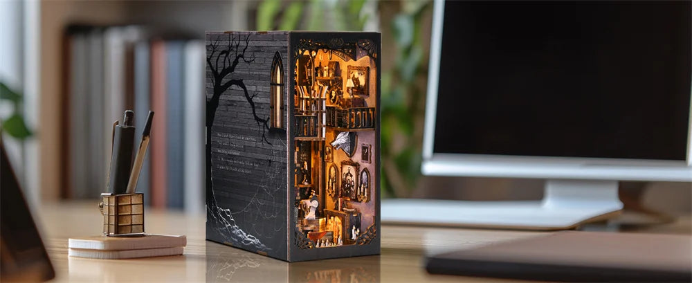 Dark (Addams) Family - 3D DIY Book Nook with LED Lights - Great Gift
