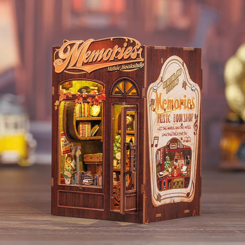 CUTEBEE Owl Bookstore DIY Book Nook w/LED Lights - Brand New