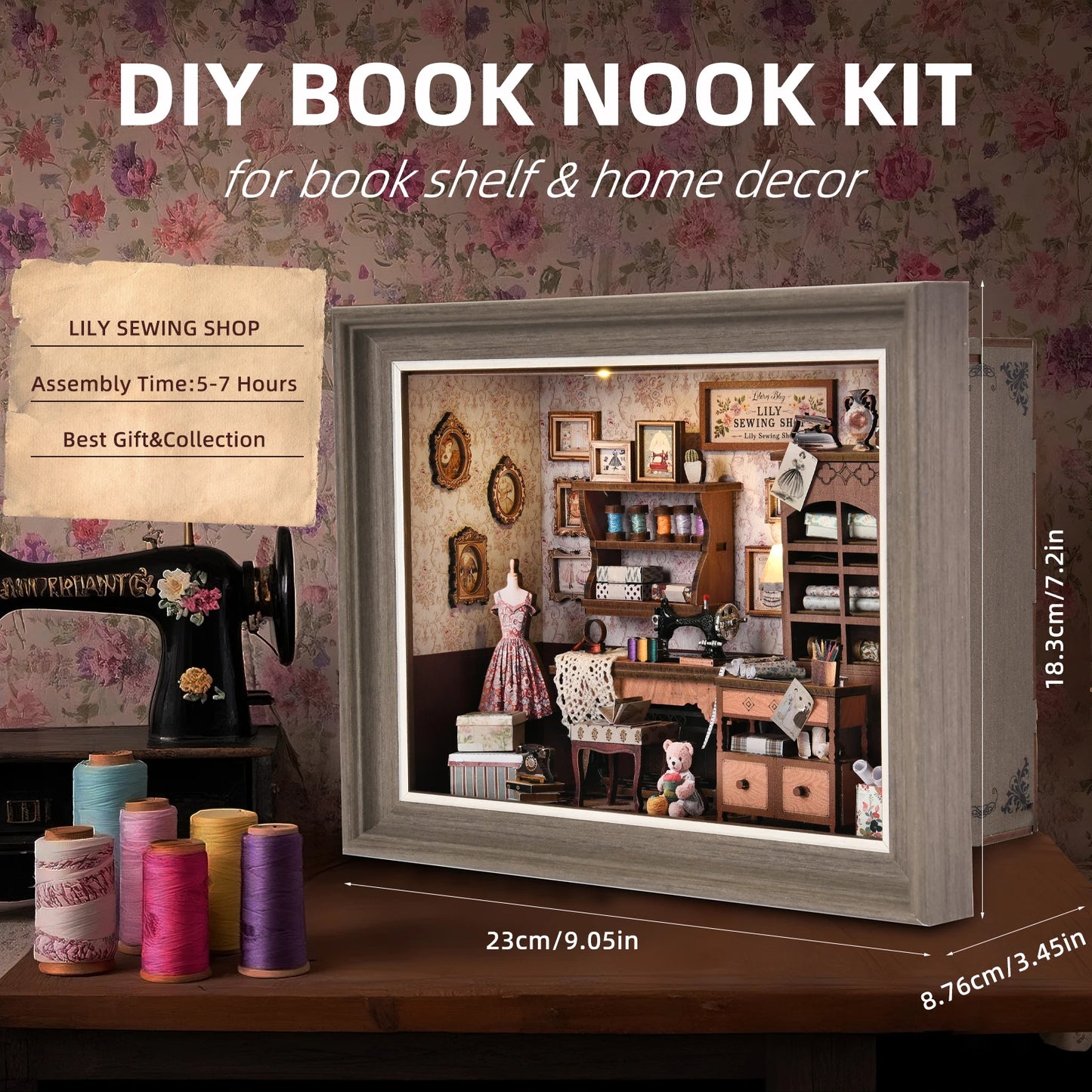 Candy Shop - DIY 3D Book Nook Kit with LED Lights - Brand New