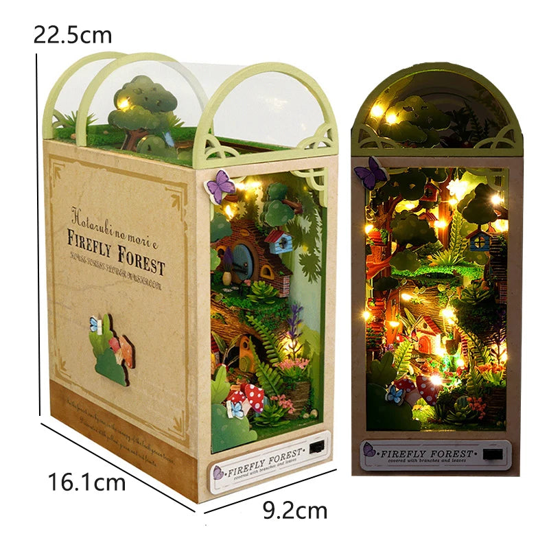 3D Book Nook Kits - Various Styles (some with LED Lights) - Brand New