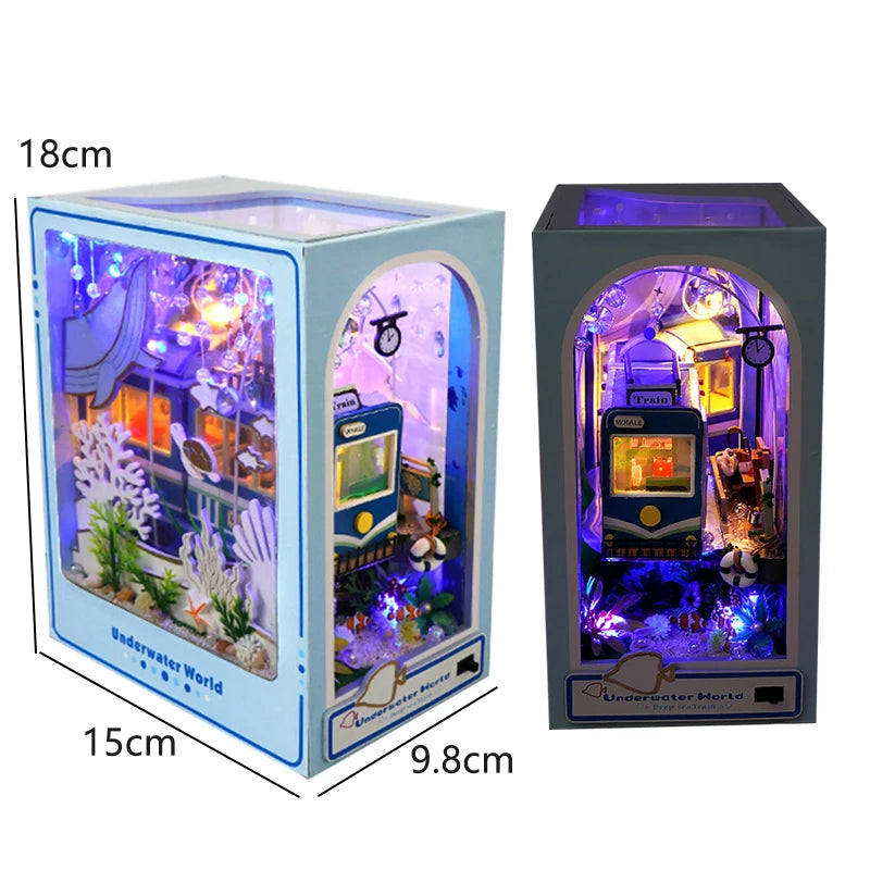 3D Book Nook Kits - Various Styles (some with LED Lights) - Brand New