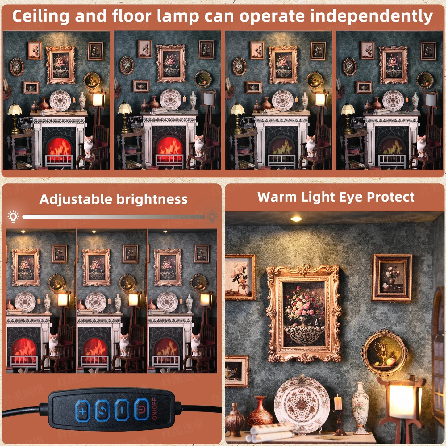 Candy Shop - DIY 3D Book Nook Kit with LED Lights - Brand New