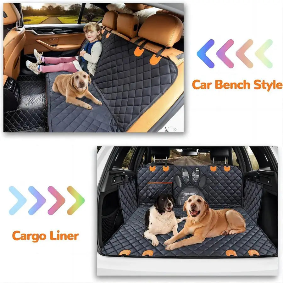 Dog Back Seat Hammock - 100% Waterproof & Visual Mesh Window & Door Protection - Brand New