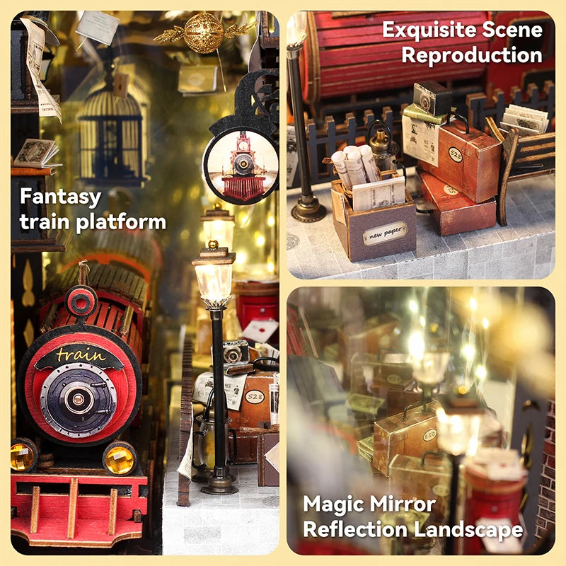 3D Book Nook Kits - Various Styles (some with LED Lights) - Brand New